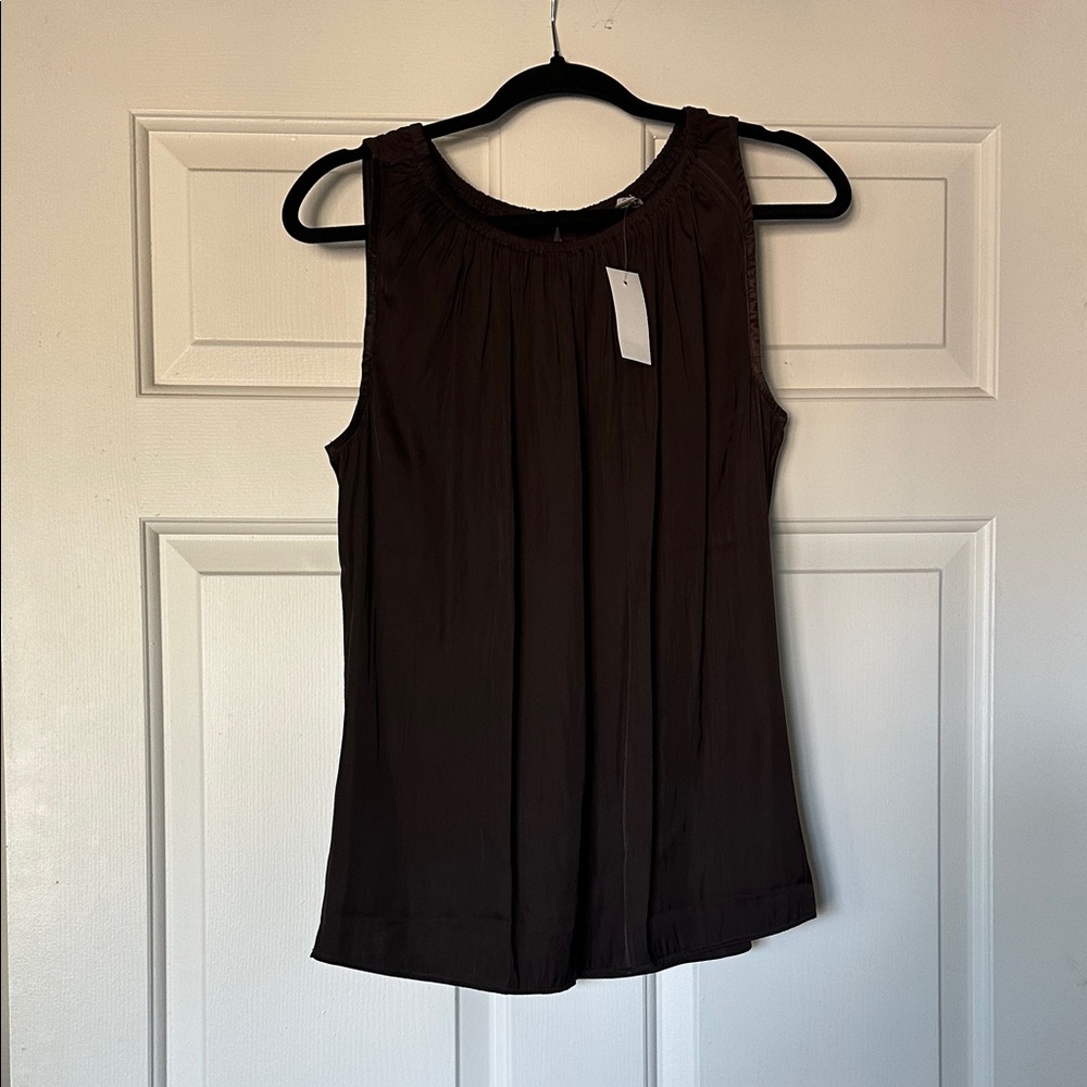 LOFT Dark Brown Sleeveless Blouse